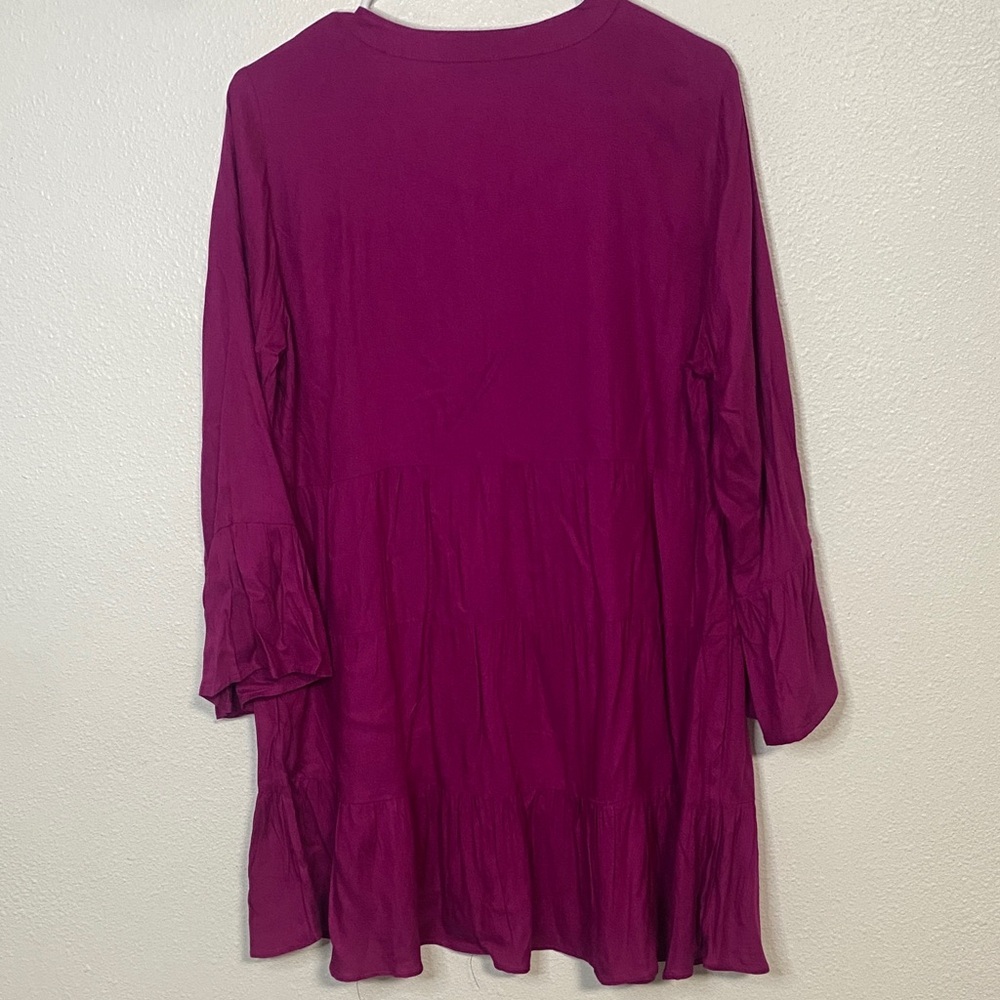 Lascana Chic Fuchsia Swim Cover-Up Size 8/10 100% viscose 100% Cotton - Picture 5 of 15